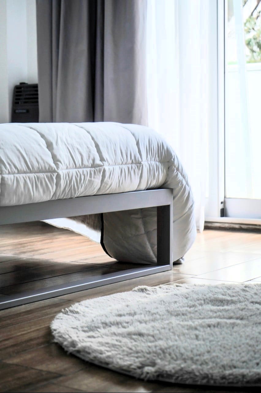 Cama Minimalista Tuxon 160x200 base entera con cabecera desmontable