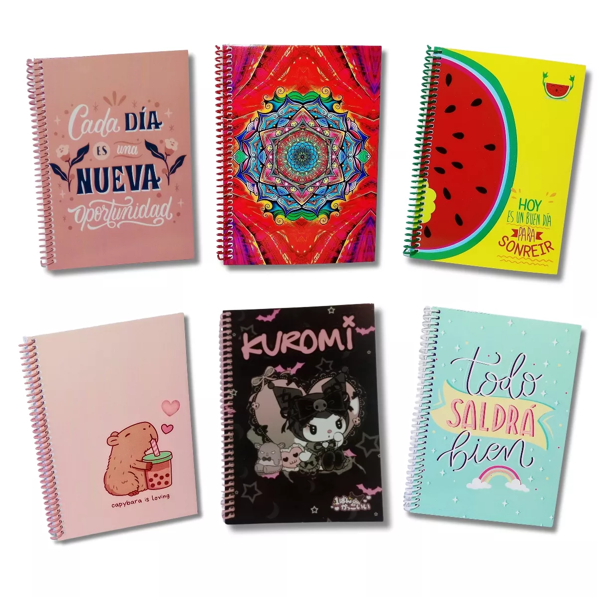 Cuadernos A5 Rayados Combo x 5 unidades